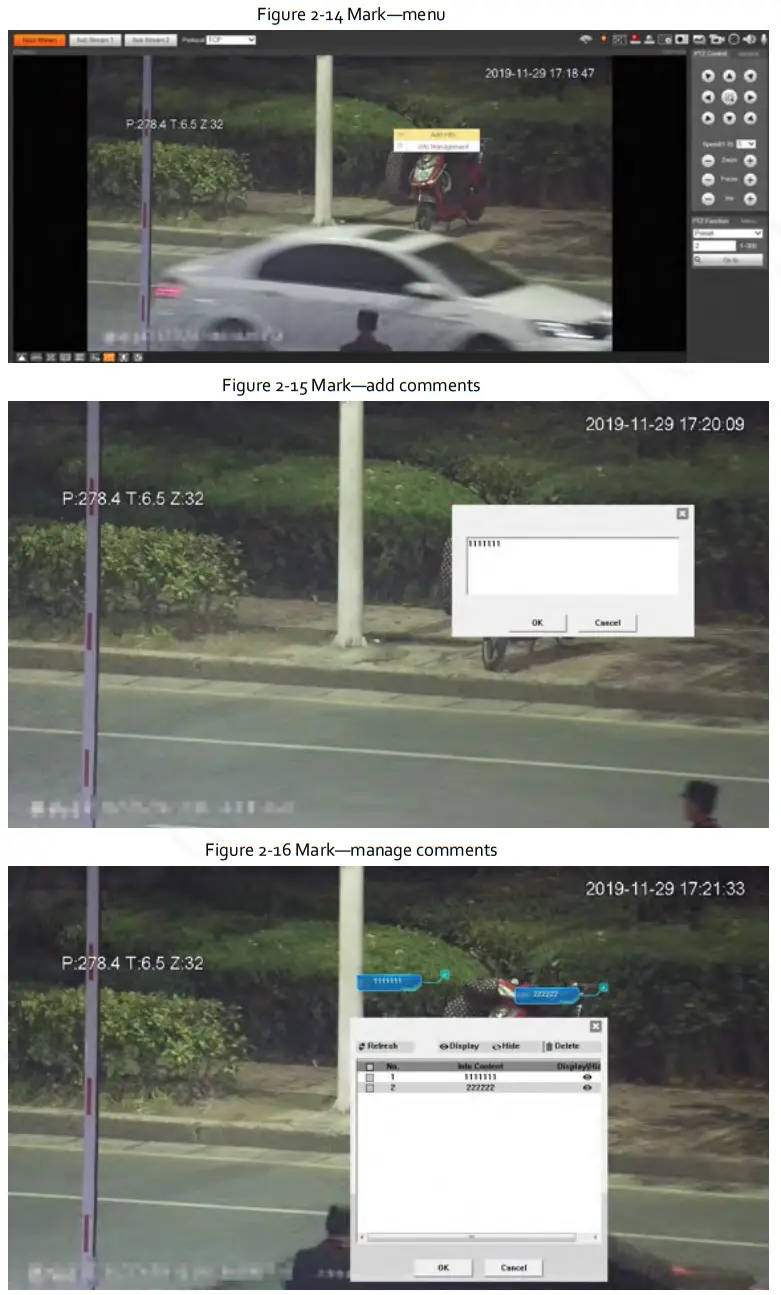 Zhejiang Dahua Vision Technology DH-SD2AY Network PT Camera Web 3.0 - menu