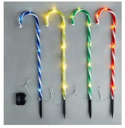 COOPERS OF STORTFORD K848 Set 4 Candy Cane Stake Lights-fig1