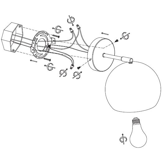 globe 91002201 Black Plug-In or Hardwire Wall Sconce Installation Guide - HARDWIRE INSTALLATION