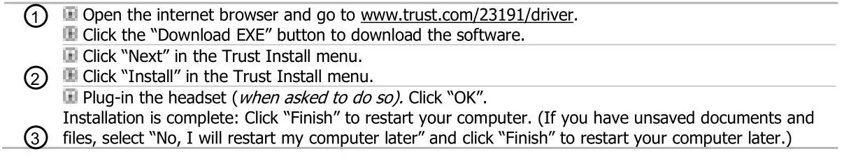 Trust GXT 450 Blizz 7.1 Gaming Headphone - Installation