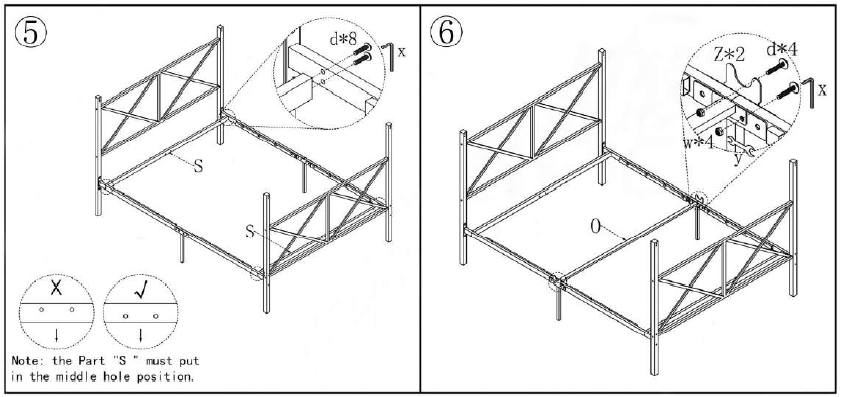 THE-HOME-DEPOT-S-747G-BK-Black-Queen-Metal-Canopy-Bed-Frame-with-X-Shaped-Frame-04