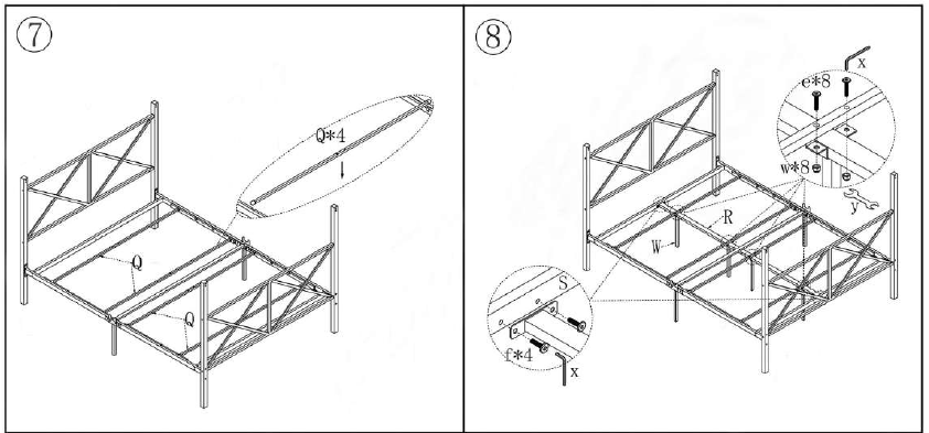 THE-HOME-DEPOT-S-747G-BK-Black-Queen-Metal-Canopy-Bed-Frame-with-X-Shaped-Frame-05