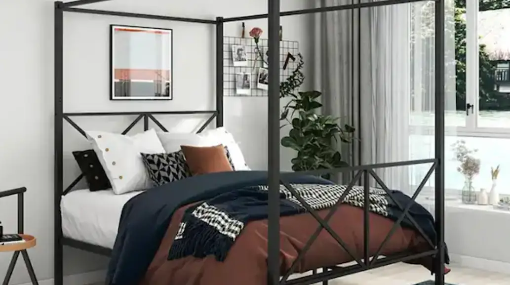 The Home Depot S-747g-bk Black Queen Metal Canopy Bed Frame With X Shaped Frame Instruction Manual The Home Depot S-747g-bk Black Queen Metal Canopy Bed Frame With X Shaped Frame Instruction Manual