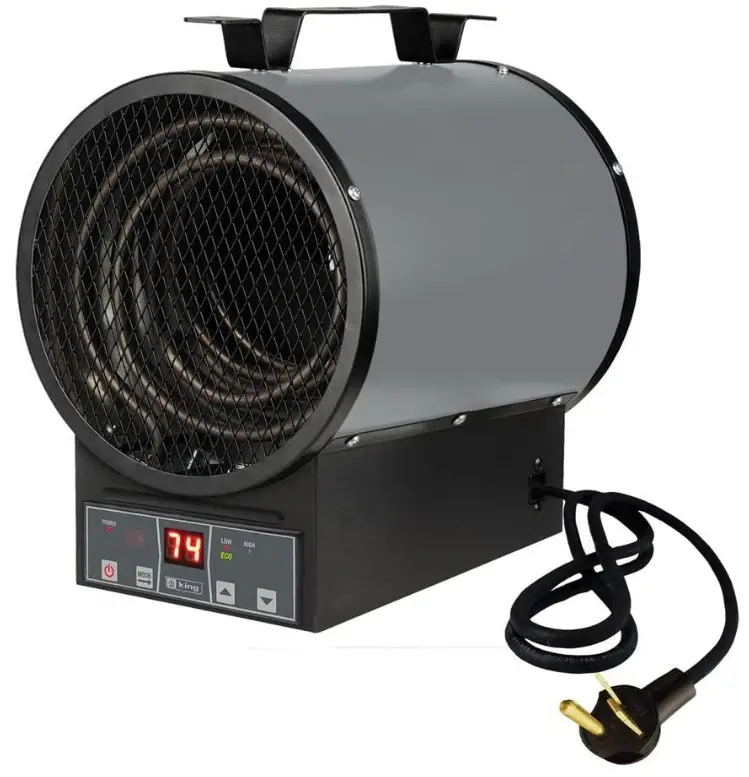 King Electric PGH2448-ETB 4800-watt 240-volt 30-Amp Garage Heater with Electronic Control and Remote