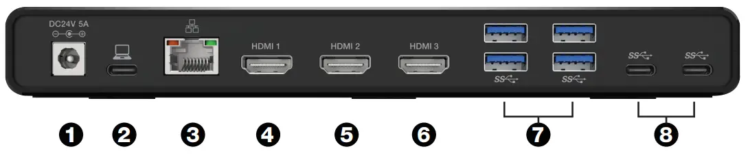 comsol CMDL32D Universal Triple Hdmi Docking Station - Fig