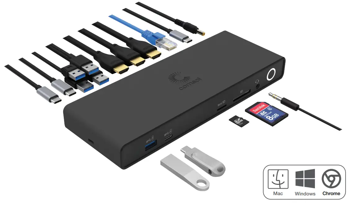 comsol CMDL32D Universal Triple Hdmi Docking Station - Icon