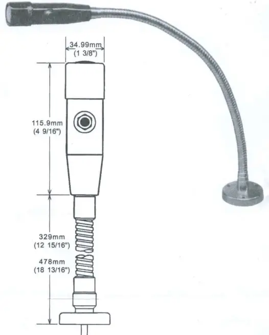 ASTATIC 390CADA19 Dynamic Omnidirectional Gooseneck Microphone fig 1