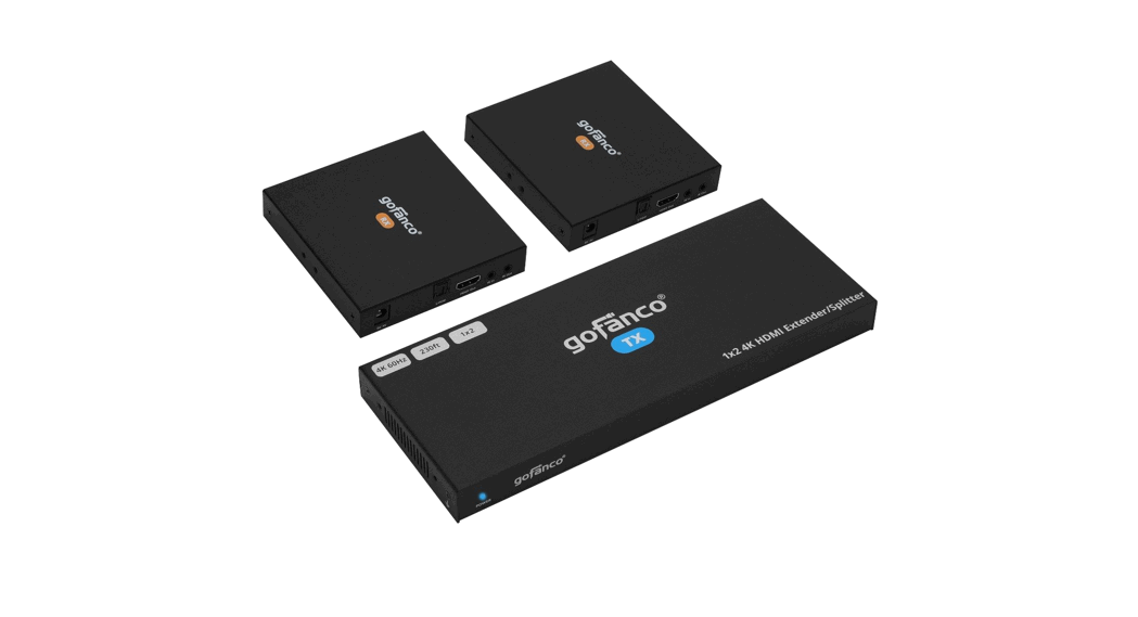 Gofanco 1x2 Hdmi 2.0 Splitter/ Extender 70m User Guide Gofanco 1x2 Hdmi 2.0 Splitter/ Extender 70m User Guide