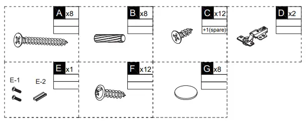 FUFU-GAGA-KF210162-3-in-1-Whit-Wood-Buffet-and-Hutch-Combination Cabinet-fig5