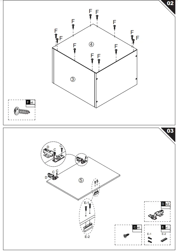 FUFU-GAGA-KF210162-3-in-1-Whit-Wood-Buffet-and-Hutch-Combination Cabinet-fig9