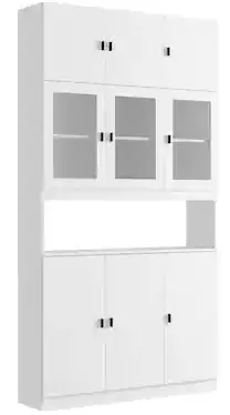 FUFU-GAGA-KF210162-3-in-1-Whit-Wood-Buffet-and-Hutch-Combination Cabinetproduct