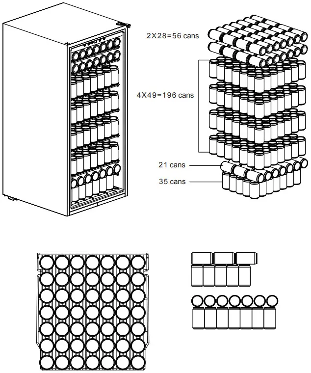 Whynter CBM 1060XLW Stainless Steel Commercial Beverage Merchandiser - FIGURE 6