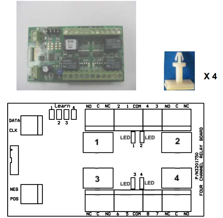 CROW ELECTRONIC ENGINEERING 4 Outputs Relay Expander Board Output Module fig 1