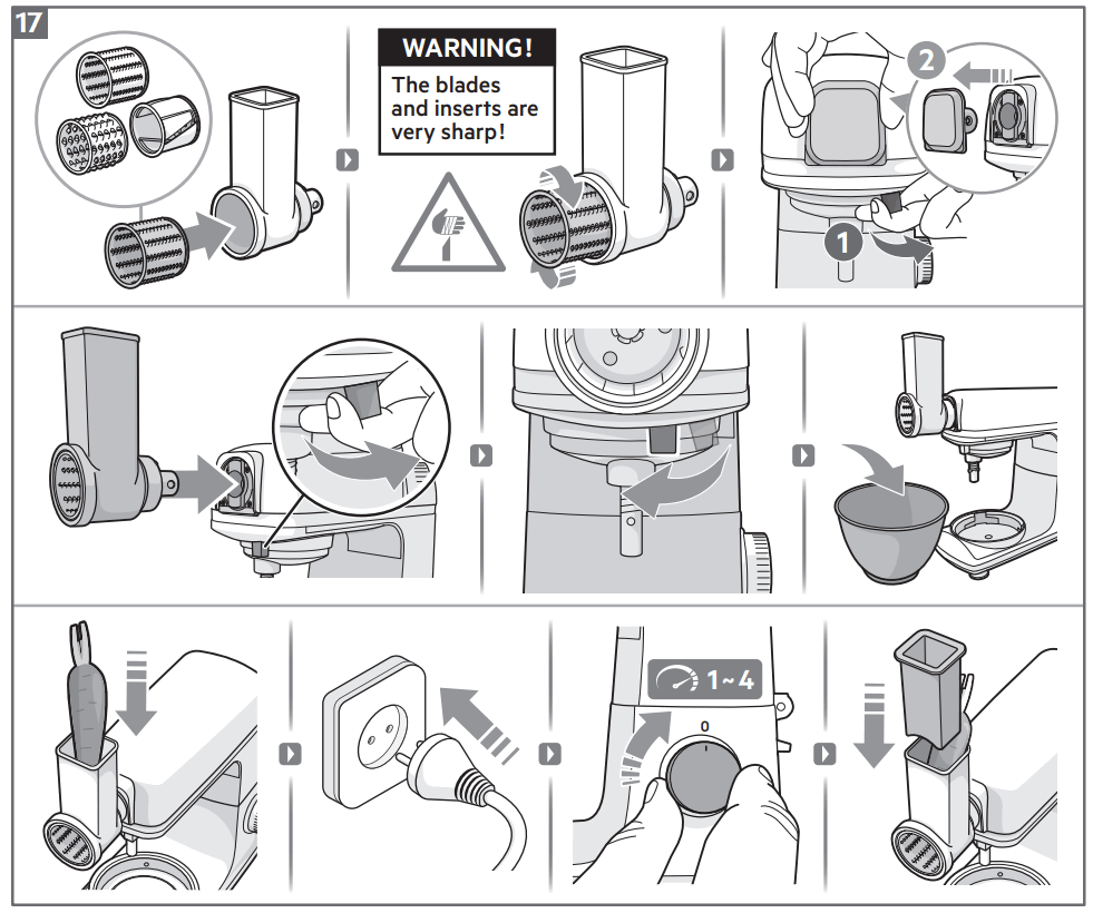 AEG KM5 1 4SRB Deli 5 Kitchen Machine - Salad Maker