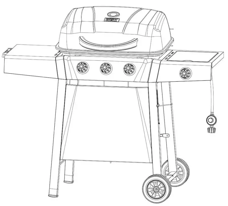 BACKYARD GRILL GBC1429WBRS Outdoor LP Gas Barbecue Grill -