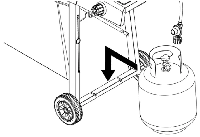 BACKYARD GRILL GBC1429WBRS Outdoor LP Gas Barbecue Grill - Gas Tank