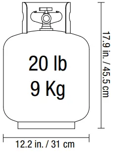 BACKYARD GRILL GBC1429WBRS Outdoor LP Gas Barbecue Grill - must be properly
