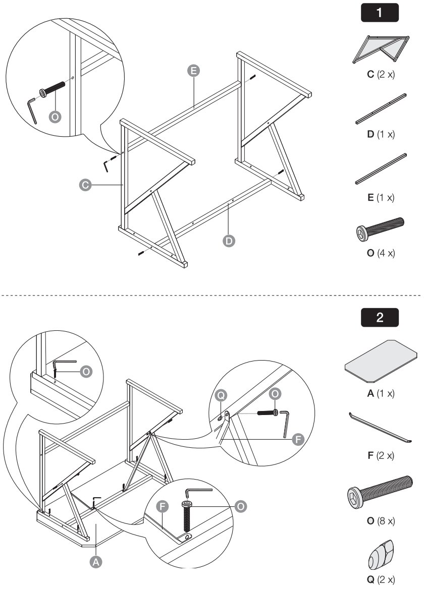 amazon basics B07QX2BYDH Gaming Computer Desk - fig 2