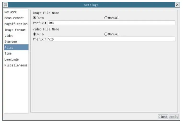 DeltaPix H4KAZFSD08DPX 20X motorized Zoom and Autofocus Digital Microscope - Files Name