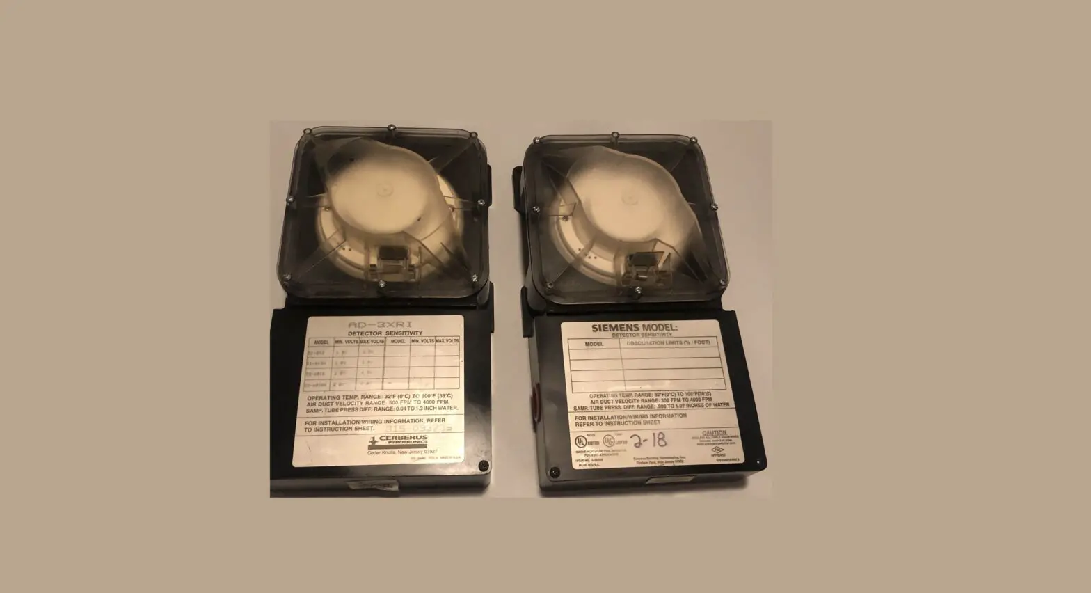 Siemens Cerberus Pyrotronics Ad-3xri And Ad-3xrilp Air Duct Detectors Instruction Manual