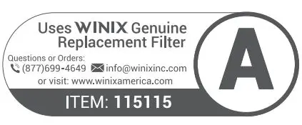 WINIX 6300-2 True Hepa Air Purifier with PlasmaWave Technology User Manual - REPLACING FILTERS
