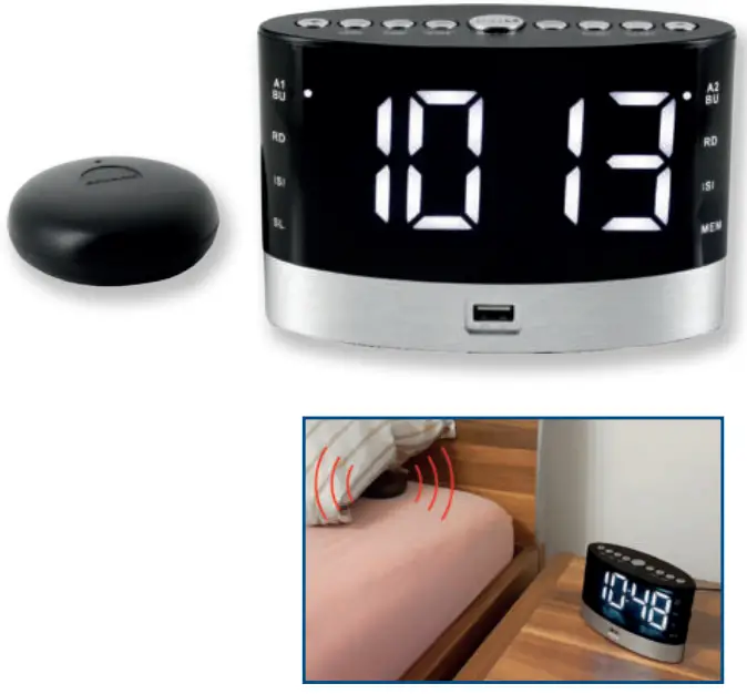 soundmaster 2023 24 Speaker Box Clock Radio Turntable - 7