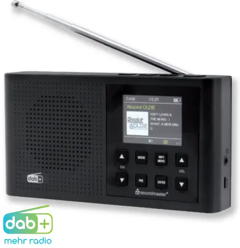 soundmaster 2023 24 Speaker Box Clock Radio Turntable - DAB165SW