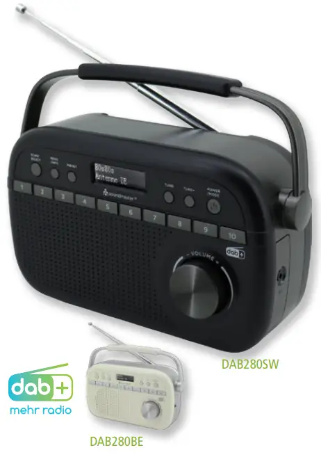 soundmaster 2023 24 Speaker Box Clock Radio Turntable -DAB280