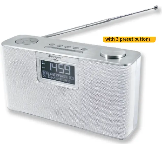 soundmaster 2023 24 Speaker Box Clock Radio Turntable - DAB700WE