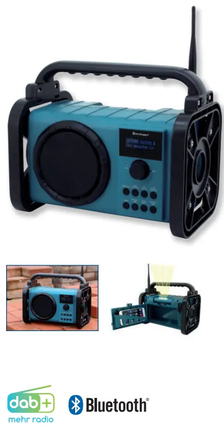 soundmaster 2023 24 Speaker Box Clock Radio Turntable - DAB80