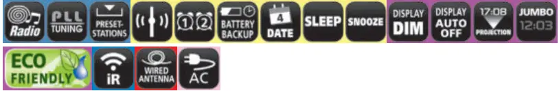 soundmaster 2023 24 Speaker Box Clock Radio Turntable - ICON 10