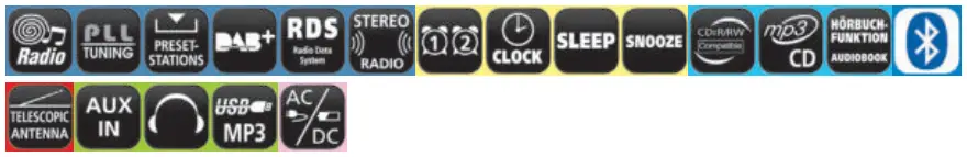 soundmaster 2023 24 Speaker Box Clock Radio Turntable - ICON 38