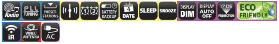 soundmaster 2023 24 Speaker Box Clock Radio Turntable - ICON 9