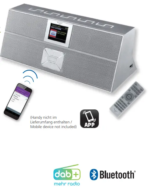 soundmaster 2023 24 Speaker Box Clock Radio Turntable - IR3300SI