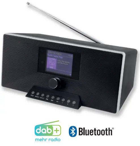 soundmaster 2023 24 Speaker Box Clock Radio Turntable - IR3500SW