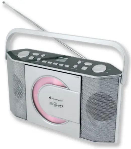 soundmaster 2023 24 Speaker Box Clock Radio Turntable - RCD1755SI