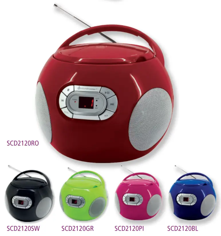 soundmaster 2023 24 Speaker Box Clock Radio Turntable - SCD2120