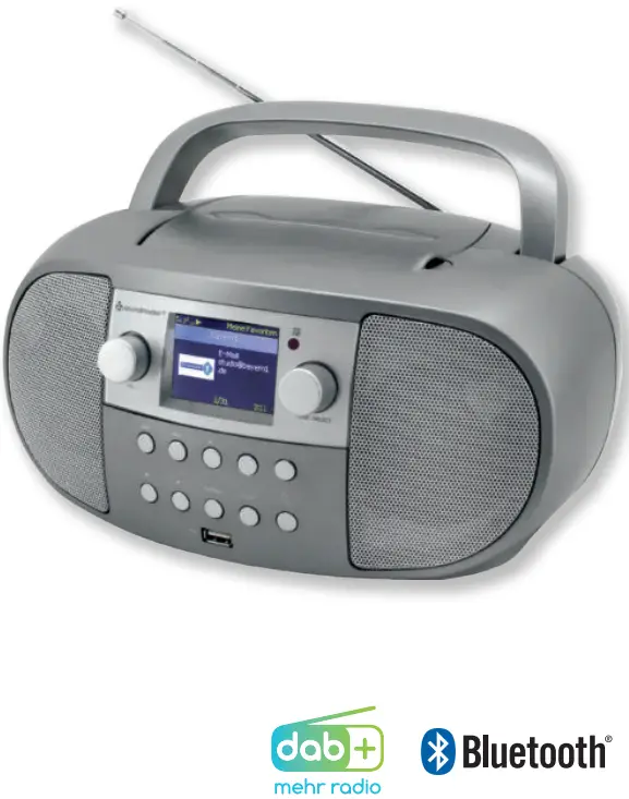 soundmaster 2023 24 Speaker Box Clock Radio Turntable - SCD7600TI