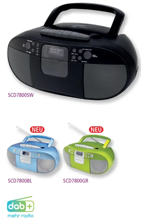 soundmaster 2023 24 Speaker Box Clock Radio Turntable - SCD7800