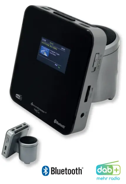 soundmaster 2023 24 Speaker Box Clock Radio Turntable - UR260SI