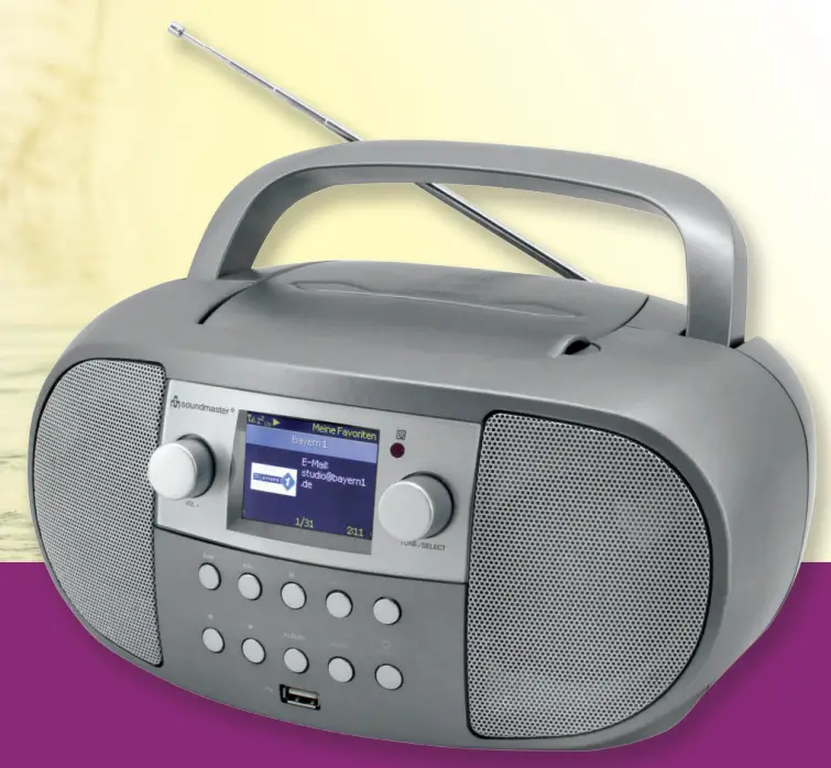 soundmaster 2023 24 Speaker Box Clock Radio Turntable - Video