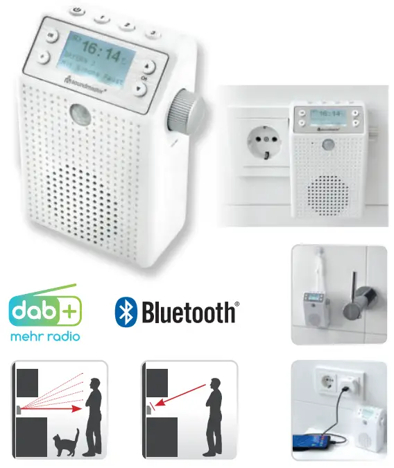 soundmaster 2023 24 Speaker Box Clock Radio Turntable1 - DAB60WE