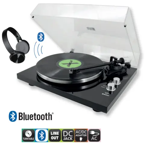 soundmaster 2023 24 Speaker Box Clock Radio Turntable1 - PL790SW