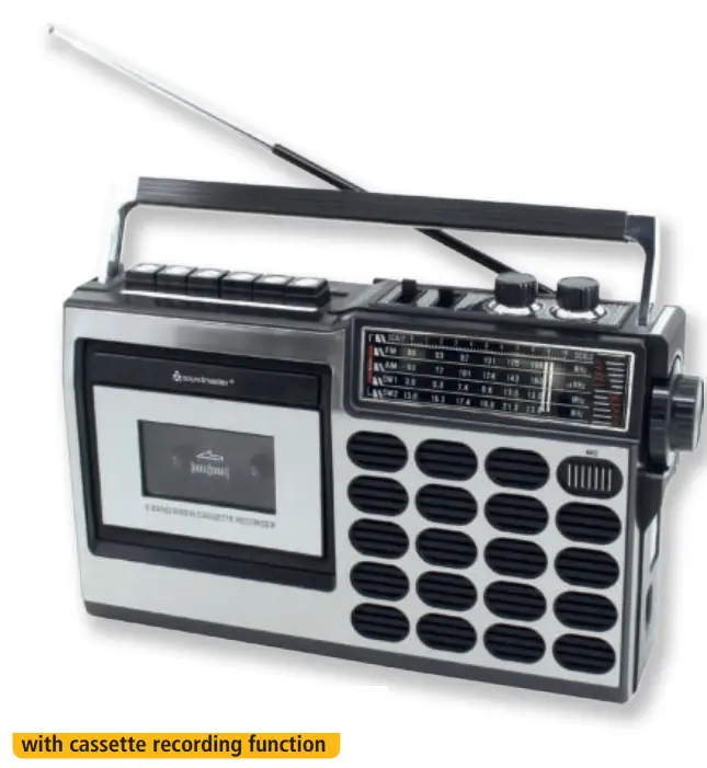 soundmaster 2023 24 Speaker Box Clock Radio Turntable1 - RR18SW