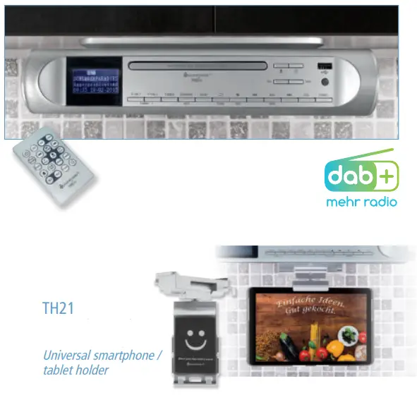 soundmaster 2023 24 Speaker Box Clock Radio Turntable1 - UR2170SI