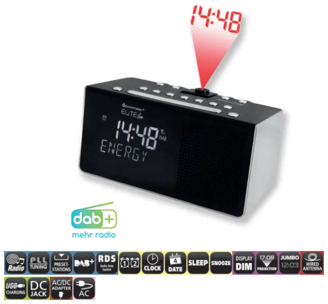 soundmaster 2023 24 Speaker Box Clock Radio Turntable1 - UR8200SI