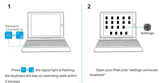 FIG 5 Open the Bluetooth signal and connection