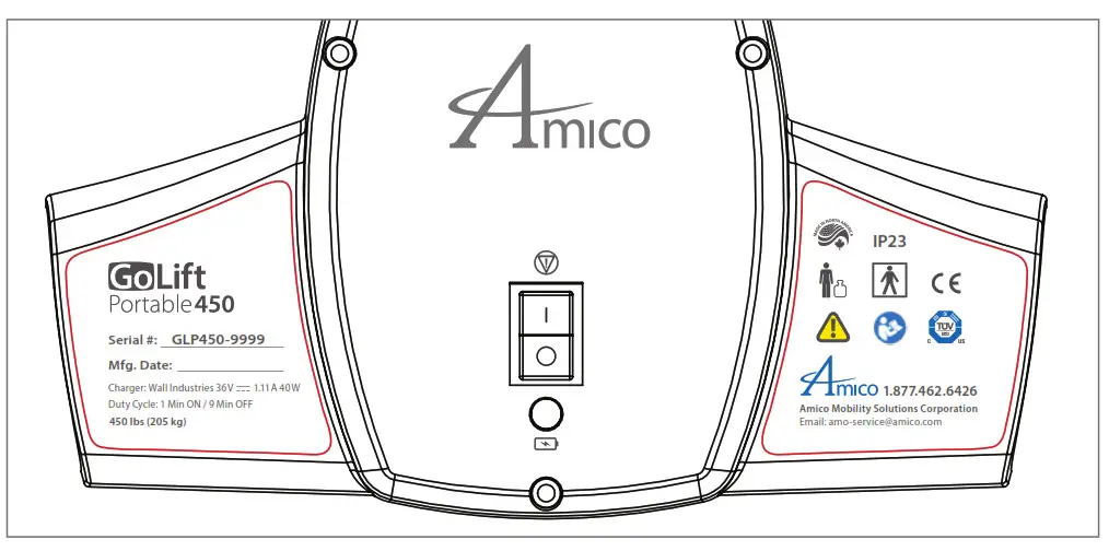 Amico GoLift Portable 450 Ceiling Hoist - fig 1