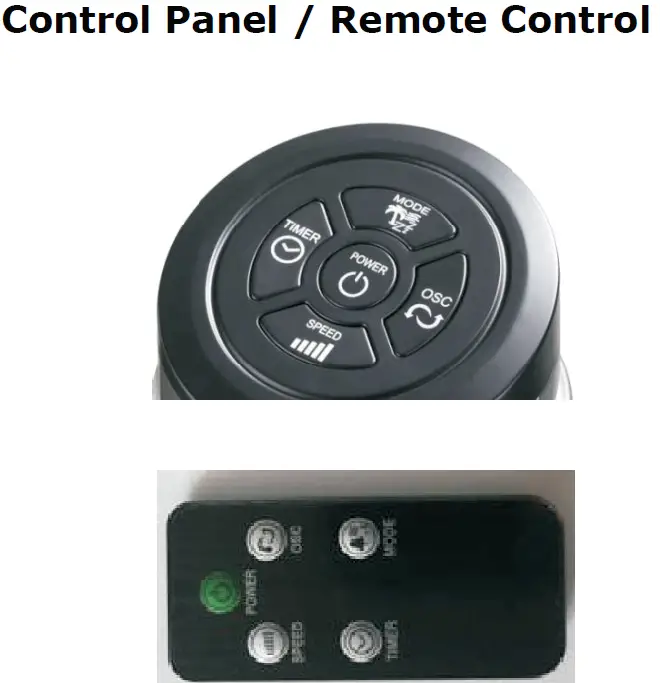 CaptureV-TAC 80133970 LED Display Tower Fan part identification 1