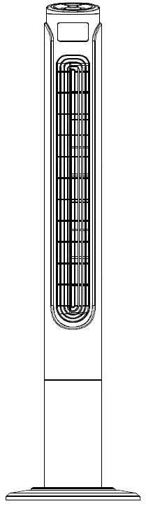 V-TAC 80133970 LED Display Tower Fan